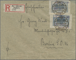 Br Deutsches Reich - Lokalausgaben 1918/23: BAD SUDERODE (OSTHARZ): 1923, Telegrammverschlußmarke Als G - Storia Postale