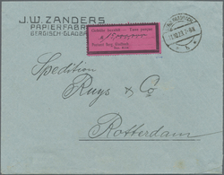 Br Deutsches Reich - Lokalausgaben 1918/23: BERGISCH-GLADBACH: 1923, Gebührenzettel, Dreiseitig Gezähnt - Storia Postale