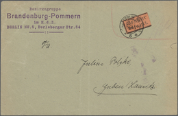 Br Deutsches Reich - Lokalausgaben 1918/23: BERLIN NW 5: 1923, Gebührenzettel Mit Schwarzem Handstempel - Brieven En Documenten