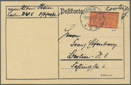 Br Deutsches Reich - Lokalausgaben 1918/23: BERLIN NW 5: 1923, Gebührenzettel Auf Orangefarbenem Papier - Lettres & Documents