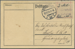 Br Deutsches Reich - Lokalausgaben 1918/23: BERLIN NW 23: 1923, Gebührenzettel Mit Schwarzem Gummistemp - Covers & Documents