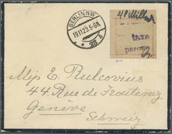 Br Deutsches Reich - Lokalausgaben 1918/23: BERLIN NW 23,: 1923, Gebührenzettel Mit Gummistempel "taxe - Lettres & Documents