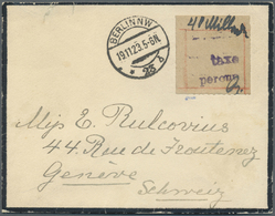 Br Deutsches Reich - Lokalausgaben 1918/23: BERLIN NW 23,: 1923, Gebührenzettel Mit Gummistempel "taxe - Storia Postale