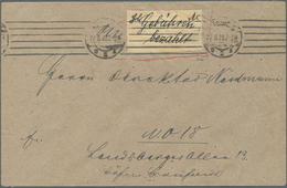 Br Deutsches Reich - Lokalausgaben 1918/23: BERLIN C 2: 1923, Gebührenzettel " Gebühren Bezahlt" In Grö - Covers & Documents