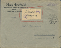 Br Deutsches Reich - Lokalausgaben 1918/23: BERLIN C 2: 1923, Gebührenzettel "Taxe Percue" Mit Handschr - Lettres & Documents