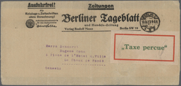 Br Deutsches Reich - Lokalausgaben 1918/23: BERLIN C 2: 1923,  Gebührenzettel "Taxe Percue" Mit Grüner - Lettres & Documents