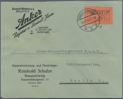Br Deutsches Reich - Lokalausgaben 1918/23: BRAUNSCHWEIG 1: 1923, Gebührenzettel "Gebühr Bezahlt" Auf O - Lettres & Documents