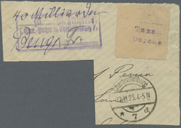 Brfst Deutsches Reich - Lokalausgaben 1918/23: CHARLOTTENBURG 7: 1933, Gebührenzettel "Taxe Percue" Auf Br - Storia Postale