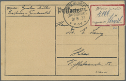 Br Deutsches Reich - Lokalausgaben 1918/23: FREIBURG (BREISGAU): 1923, Gebührenzettel Mit Inschrift "Ge - Brieven En Documenten