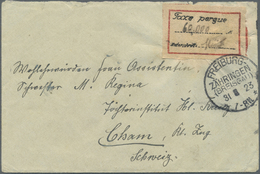 Br Deutsches Reich - Lokalausgaben 1918/23: FREIBURG (BREISGAU): 1923, Gebührenzettel Mit Der Inschrift - Lettres & Documents