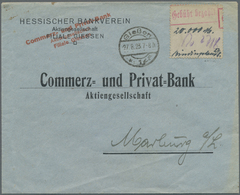 Br Deutsches Reich - Lokalausgaben 1918/23: GISSEN 1; 1923, Gebührenzettel Mit Rotem Einzeiler "Gebühr - Lettres & Documents