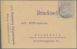 Br Deutsches Reich - Lokalausgaben 1918/23: GIESSEN 2: 1923, Gebührenzettel Mit Rotem Ra2 "Gebühr Bezah - Brieven En Documenten