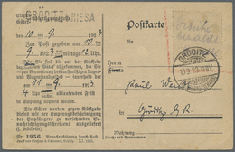 Br Deutsches Reich - Lokalausgaben 1918/23: GRÖDITZ (AMTSH. GROSSENHAIN): 1923, Gebührenzettel Mit Hand - Brieven En Documenten