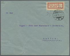 Br Deutsches Reich - Lokalausgaben 1918/23: HALLE (SAALE) OPD: 1923, Gebührenzettel Karmin In Type I E - Lettres & Documents