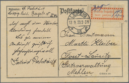 Br Deutsches Reich - Lokalausgaben 1918/23: HALLE (SAALE) OPD: 1923, Gebührenzettel Bräunlichrot In Typ - Lettres & Documents