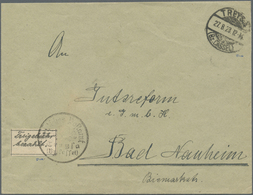 Br Deutsches Reich - Lokalausgaben 1918/23: KASSEL (OPD): 1923, Gebührenzettel Mit Lateinischer Schrift - Lettres & Documents