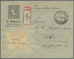 Br Deutsches Reich - Lokalausgaben 1918/23: KÖLN-KLETTENBERG: Gebührenzettel Mit Handschriftlichem Verm - Lettres & Documents