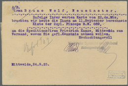 Br Deutsches Reich - Lokalausgaben 1918/23: LEIPZIG (OPD-BEZIRK): 1923, Gebührenzettel Mit Vollem Rand, - Lettres & Documents