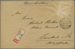 Br Deutsches Reich - Lokalausgaben 1918/23: LENGENFELD (VOGTLAND): 1923, Gebührenzettel Mit Rotem Ra1 " - Lettres & Documents