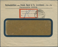 Br Deutsches Reich - Lokalausgaben 1918/23: LEVERKUSEN: 1923, Gebührenzettel Mit Alleinigem Eindruck "G - Lettres & Documents