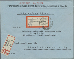 Br Deutsches Reich - Lokalausgaben 1918/23: LEVERKUSEN: 1923, Gebührenzettel "Gebühr Bezahlt" Mit Hands - Lettres & Documents