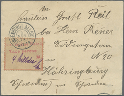 Br Deutsches Reich - Lokalausgaben 1918/23: LINDENBERG (ALLGÄU): 1923, Gebührenzettel Mit Rotem Stempel - Lettres & Documents