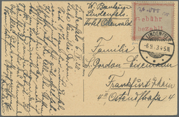 Br Deutsches Reich - Lokalausgaben 1918/23: LINDENFELS: 1923, Gebührenzettel Mit Setzkastenstempel "Geb - Lettres & Documents