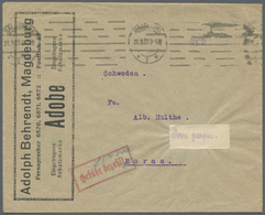 Br Deutsches Reich - Lokalausgaben 1918/23: MAGDEBURG 1: 1923, Gebührenzettel "Taxe Percue" Auf Ausland - Lettres & Documents
