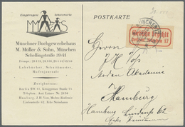 Br Deutsches Reich - Lokalausgaben 1918/23: MÜNCHEN 17: 1923, Gebührenzettel "Gebühr Bezahlt/Postamt Mü - Lettres & Documents
