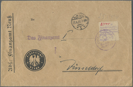 Br Deutsches Reich - Lokalausgaben 1918/23: NEUSS 1: 1923, Gebührenzettel Mit Handschriftlicher Portoan - Brieven En Documenten