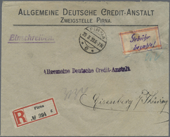 Br Deutsches Reich - Lokalausgaben 1918/23: PIRNA: 1923, Gebührenzettel Mit Handschriftlichem Vermerk " - Lettres & Documents