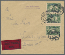 Br Deutsches Reich - Lokalausgaben 1918/23: PREUSSISCH HOLLAND: 1923, Freimarke 300 M. Ziffer Mit L1 "P - Lettres & Documents