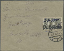 Br Deutsches Reich - Lokalausgaben 1918/23: PREUSSISCH HOLLAND: 1923, Freimarke 1000 M. Ziffer Mit L1 " - Brieven En Documenten