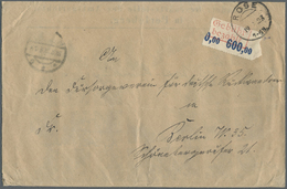 Br Deutsches Reich - Lokalausgaben 1918/23: ROSE: 1923, Gebührenzettel Mit Rotem Ra2 "Gebühr Bezahlt" A - Lettres & Documents