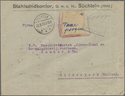 Br Deutsches Reich - Lokalausgaben 1918/23: SÜCHTELN: 1923, Gebührenzettel Mit Handschriftlichem Eintra - Lettres & Documents