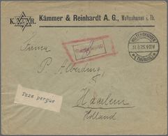 Br Deutsches Reich - Lokalausgaben 1918/23: WALTERSHAUSEN (THÜRINGEN: 1923, Gebührenzettel  "Taxe Percu - Lettres & Documents