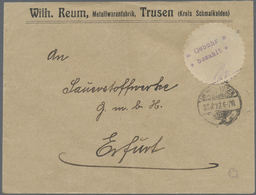 Br Deutsches Reich - Lokalausgaben 1918/23: WERNSHAUSEN ( KR. SCHMALKALDEN): 1923, Gebührenzettel-Oblat - Lettres & Documents