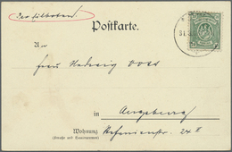 Deutsches Reich - Privatpost (Stadtpost): AUGSBURG, 20 Pf. Hérionwappen Auf Philatel. Eilkarte "Zur - Posta Privata & Locale