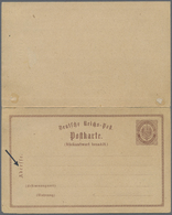 GA Deutsches Reich - Ganzsachen: 1873, Vordruckprobe Mit "Adresse" Statt "An". Die Postkarte Ist Farbfr - Altri & Non Classificati