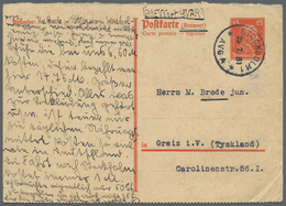 GA Deutsches Reich - Ganzsachen: 1931. Gezähnte Antwortkarte 15 Pf Kant Als Bedarf Aus "Stockholm 25.7. - Autres & Non Classés