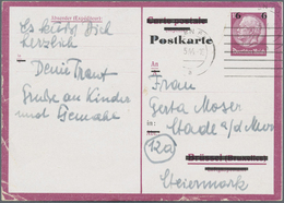 GA Deutsches Reich - Ganzsachen: 1944. Überdruckte Fremdarbeiterkarte 6 Pf Auf 15 Pf, Kreidekarton, Ab - Andere & Zonder Classificatie