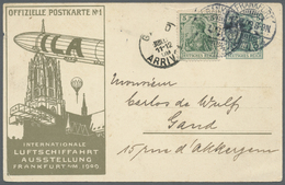 GA Deutsches Reich - Privatganzsachen: 1909. Privat-Postkarte 5 Pf Germania "Intl. Luftschiffahrt Ausst - Other & Unclassified