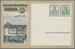 GA Deutsches Reich - Privatganzsachen: 1902/1917. Privat-Postkarte 2½ Pf Grau Neben 5 Pf Grün Germania - Other & Unclassified