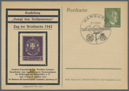 GA Deutsches Reich - Privatganzsachen: 1942. Privat-Postkarte 5 Pf Hitler Mit Vs. Links Zudruck "Kampf - Autres & Non Classés