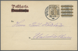 GA Deutsches Reich - Privatganzsachen: 1912. Privater Aufdruck "Postkarte" über Durchbalkt "Drucksache" - Other & Unclassified