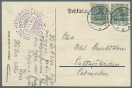 Br Deutsches Reich - Stempel: 1913, "PRINZ HEINRICH FLUG 1913 ETAPPE WIESBADEN 9.-11.Mai.", Violetter N - Frankeermachines (EMA)