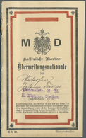 Deutsches Reich - Besonderheiten: 1911/1912:  Kaiserliche Marine Überweisungsnationale II. Matrosend - Altri & Non Classificati