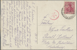 Br Deutsches Reich - Besonderheiten: 1919, 10 Pfg. Germania Mit Frz. Feldpoststempel "TRESOR POSTSTES 2 - Other & Unclassified