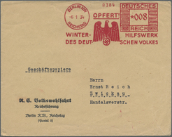 Br Deutsches Reich - Besonderheiten: 1934, 6.1., Berlin NW Reichstag, 8 Pfg., Dekorativer WHW Freistemp - Andere & Zonder Classificatie