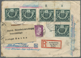Br Deutsches Reich - Besonderheiten: 1944 (19.12.), Klebezettel "Durch Feindeinwirkung/beschädigt/Posta - Autres & Non Classés